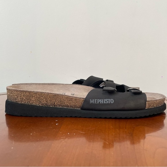 Mephisto Women’s Black Leather Sandals - Picture 3 of 9